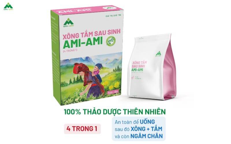 Xông tắm sau sinh (4in1) AMI-AMI giúp phòng bệnh hậu sản hiệu quả
