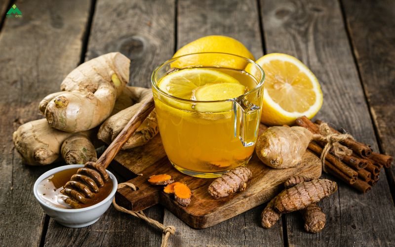 Dùng gừng tươi và nghệ để giảm viêm