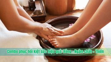 Combo phục hồi kiệt sức kết hợp xông hơi, ngâm chân và thiền