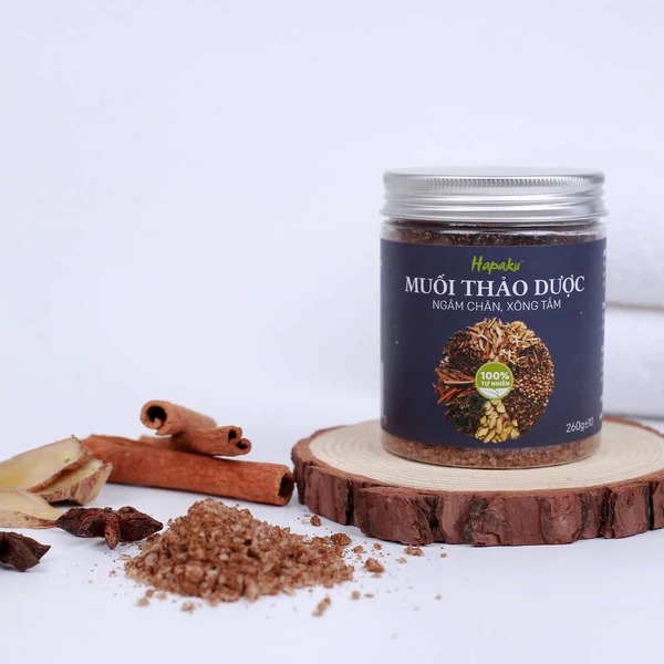 Muối ngâm chân thảo dược Hapaku